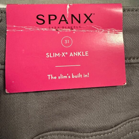 SPANX Slim-X Ankle Gray Jeans Size 31 NWT - Picture 2 of 9